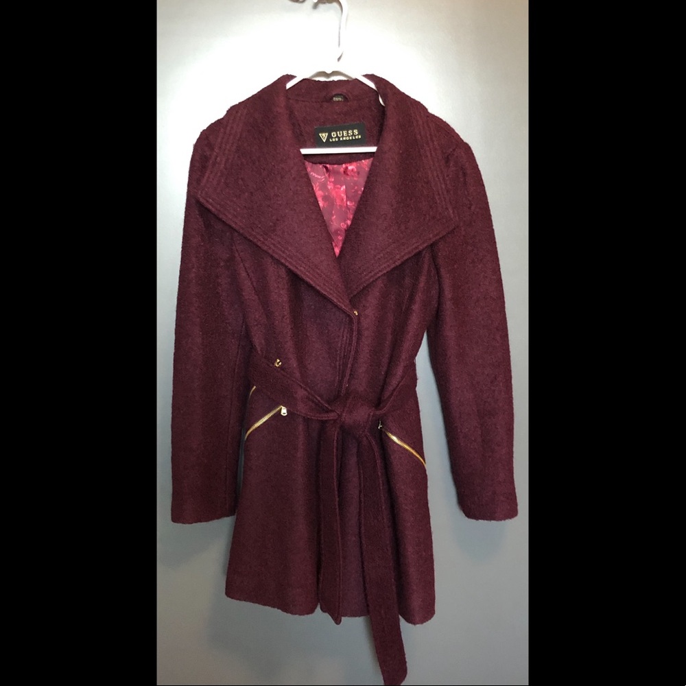 Guess Women’s Burgundy Wrap Coat